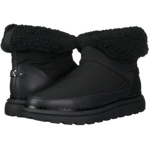 Sam Edelman Ozie Pull On Round Toe Black Faux Shearling Boots Size 7 $140 NEW